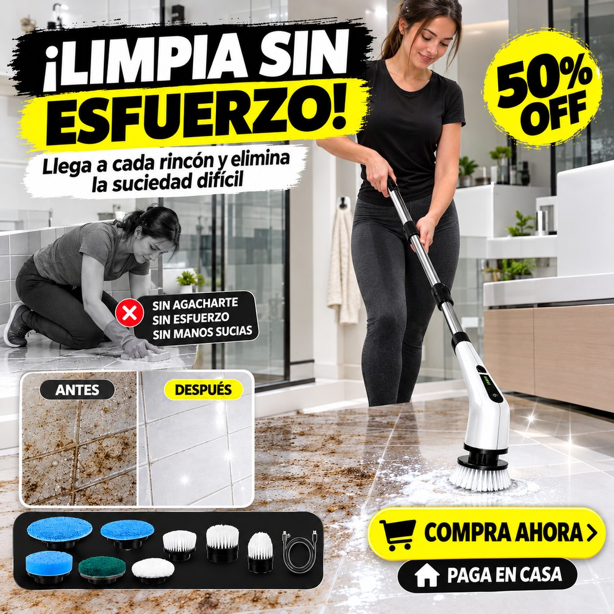 Cepillo de limpieza Electrico Recargable